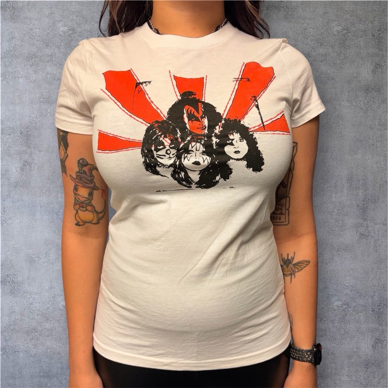 Y2K Woman’s Kiss T Shirt By Bluenotes Size m Band Tee