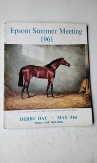 1961 EPSOM DERBY .. PSIDIUM .. MUST HAVE MEMORABILIA .. EXCELLENT FOR YEAR
