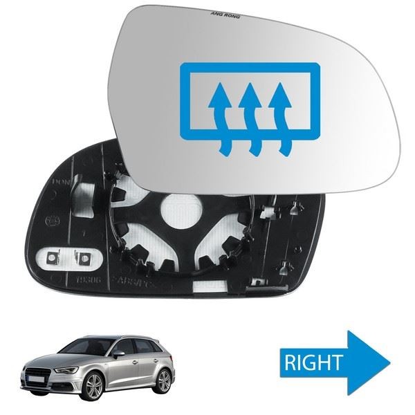 Heizbares Spiegelglas Rechts FüR Audi A3 8P A4 B8 A5 Passagier-image