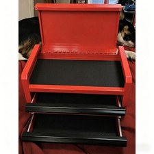 Nib 100 Hyper Tough Red Mini 10 2-drawer Steel Toolbox For Tools Parts Red