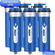 6 Pack 200/400/500 GPD RO Membrane Reverse Osmosis System Water Filter Cartridge