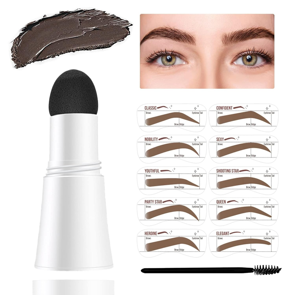 Eyebrow Stamp Stencil Kit Perfect Eye Brow Stamping Kit Waterproof Eyebrow Stamp