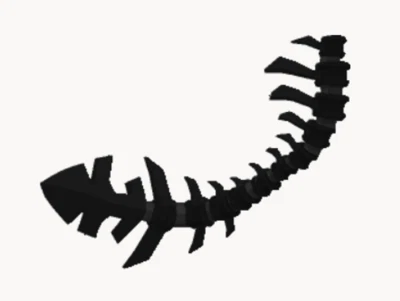 Animal Jam Classic AJ AJC Rare Item Monday Black Scary Bone Tail Item (Read D.)