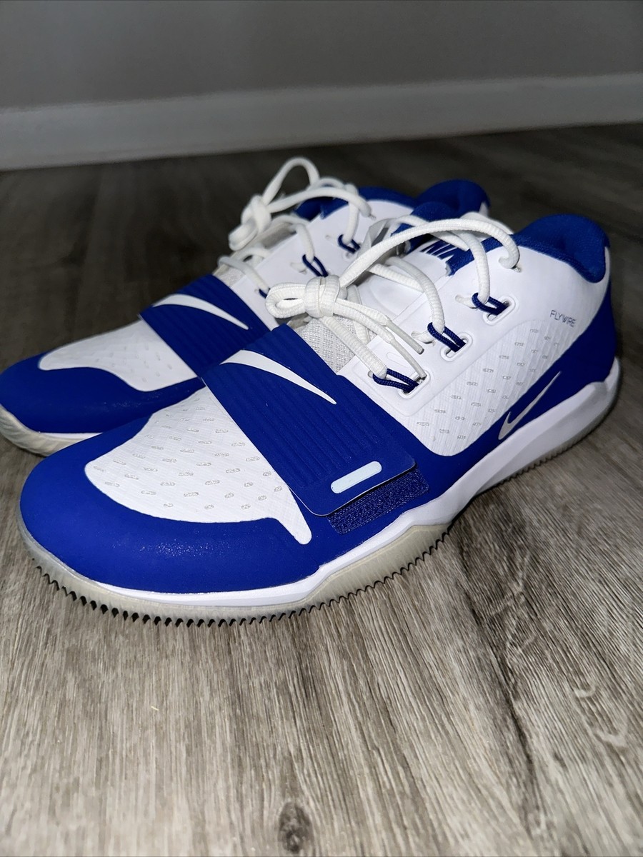 Nike Alpha Menace Turf Low Football Cleats White/Blue BV3997-101 Mens size 12 Nike Alpha Menace Turf Low  main image 2