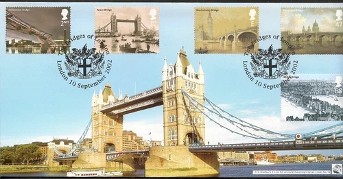GB Stamps 2002 The Bridges Of London Bradbury Limited Edition Cover