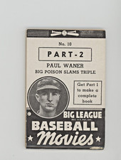 1938 Goudey Baseball Flip Movie Booklet #10 Paul Waner Part 2 Movies HOF
