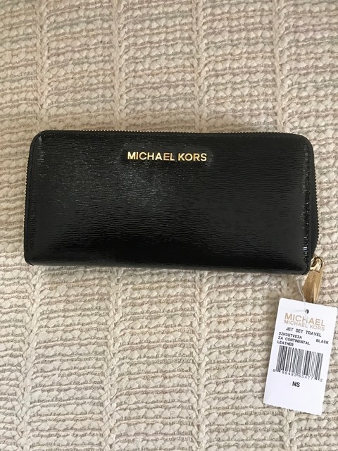 michael kors patent leather wallet