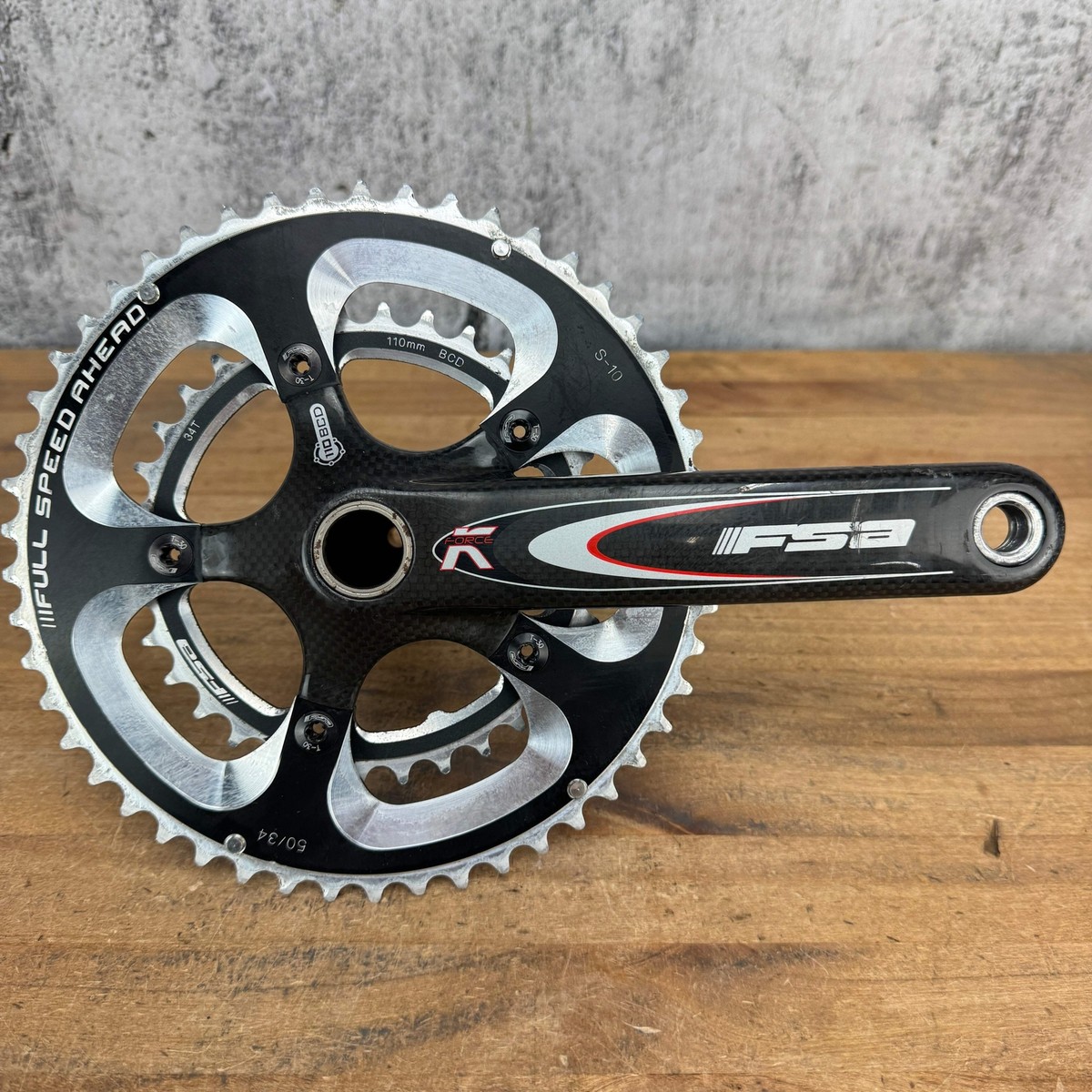 FSA Powerbox K-Forceカーボンクランク 172.5 50/34 FSA K-Force 172.5mm 50/34 10-Speed 110BCD 24mm Spindle