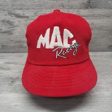 Vintage Mac Racing Corduroy Mesh Snapback Trucker Hat Made in USA