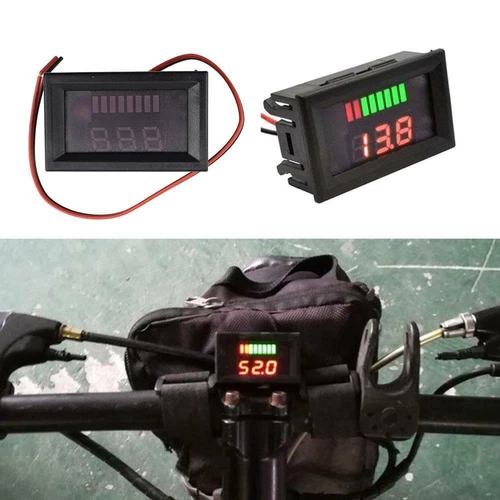2x 12V-60V Marine Motorcycle Digital Voltmeters Voltage Meter Battery Gauge US - Bild 19 von 23