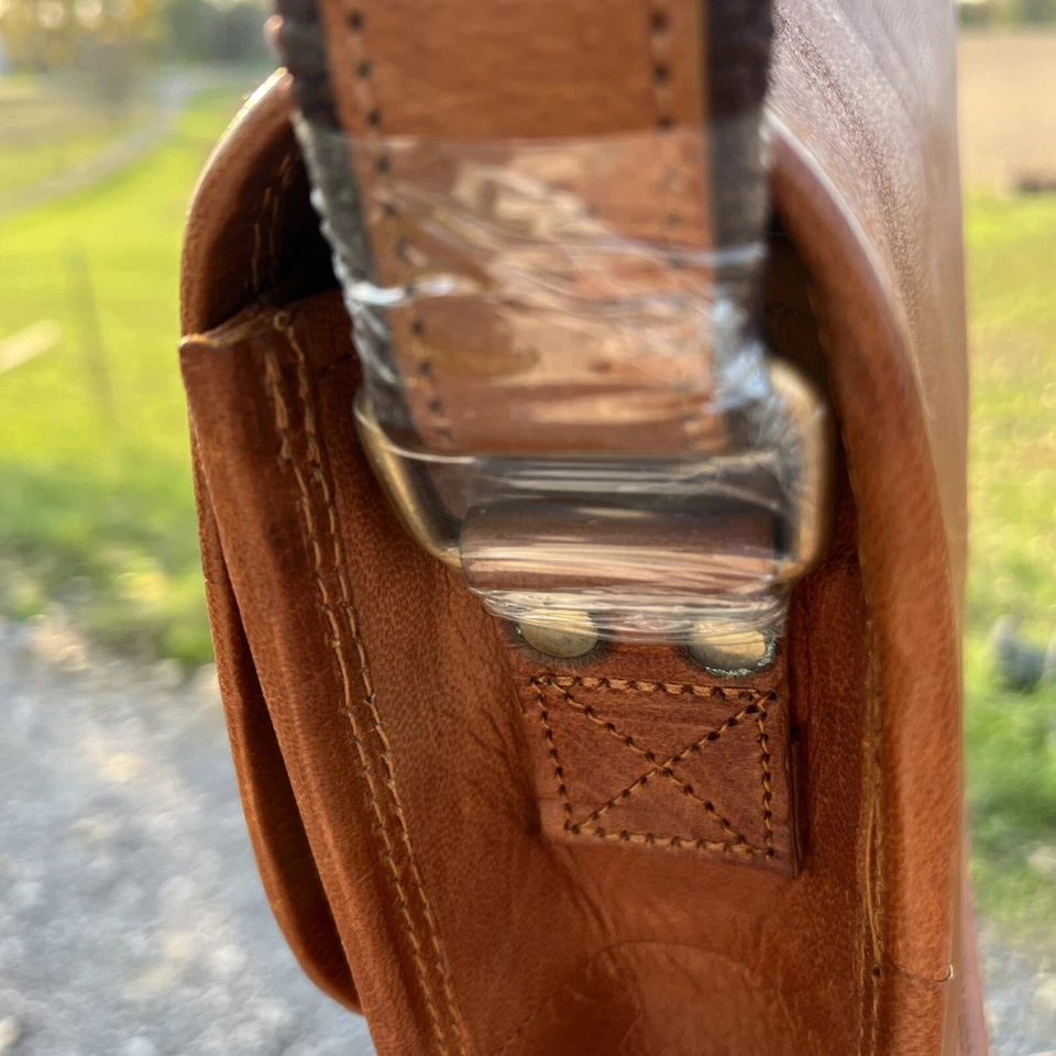 Сумка через плечо Urban кожаная седло для коньяка - Изображение 4 из 4