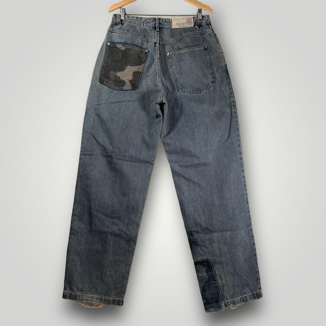 Makaveli Tupac 2pac Denim Baggy Jeans Pants Oversized HIPHOP