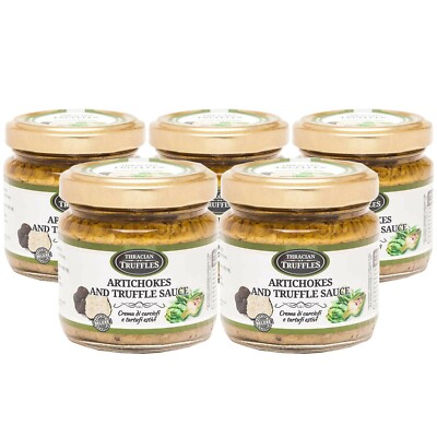 Artichoke Pesto Sauce with Black Truffle Gourmet for meat, vegetables 5 x 80g