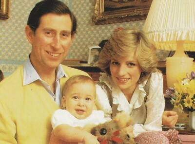 ***ORIGINAL POSTCARD***PRINZESSIN DIANA-KÖNIG CHARLES III.-PRINZ WILLIAM-WINDSOR