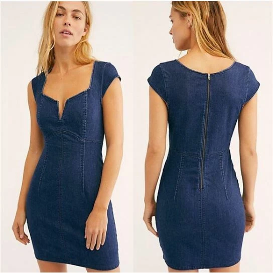 Lia denim store bodycon dress