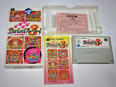 Kyoraku Sanyo Toyomaru Parlor Parlor 3 Super Famicom Japan +Box Manual US Seller