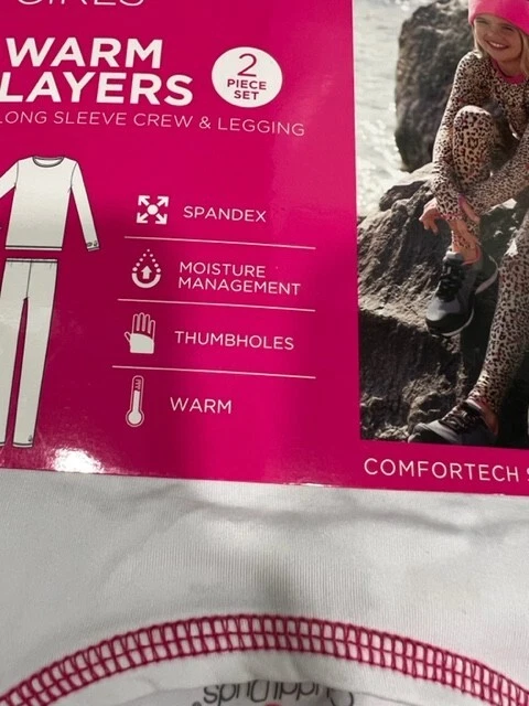 Cuddl Duds девочек длинным рукавом экипажа и леггинсы комплект размер XL белый - Изображение 3 из 4