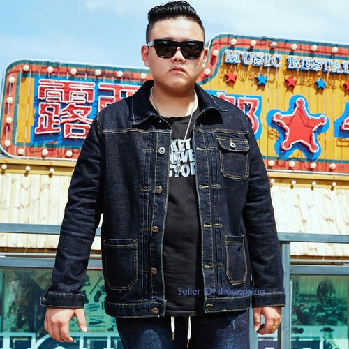 Mens Casual Classic Denim Jacket Jeans 