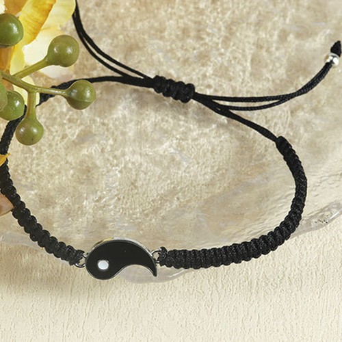 Tai Chi Bagua Jewelry Symbolic Diagram Weave Bracelet Set for Couples