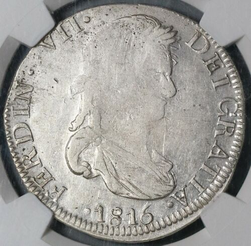 1816-Zs NGC VF 30 Mexico 8 Reales War Independence Zacatecas Mint Coin 22012101C - Picture 2 of 7