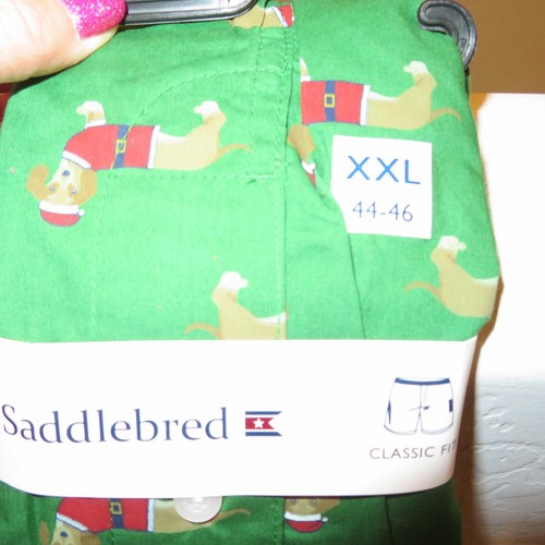Saddlebred XXL Men's Classic Fix Boxers Dachshund Santa Dog NIP - Picture 5 of 10