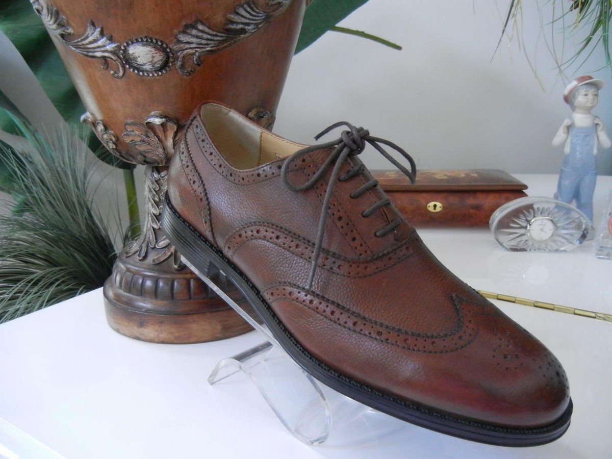Nunn Bush Men\'s 9 Leather Wingtip Slip-On Loafers Cognac Brogue Dress Shoes‎ Amazon.com | Nunn Bush Centro Flex Wing Tip Oxford Cognac 7  main image 4