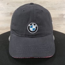BMW Performance Driving School Hat Cap Strap Back Black Tree Moon Logo Spell Out
