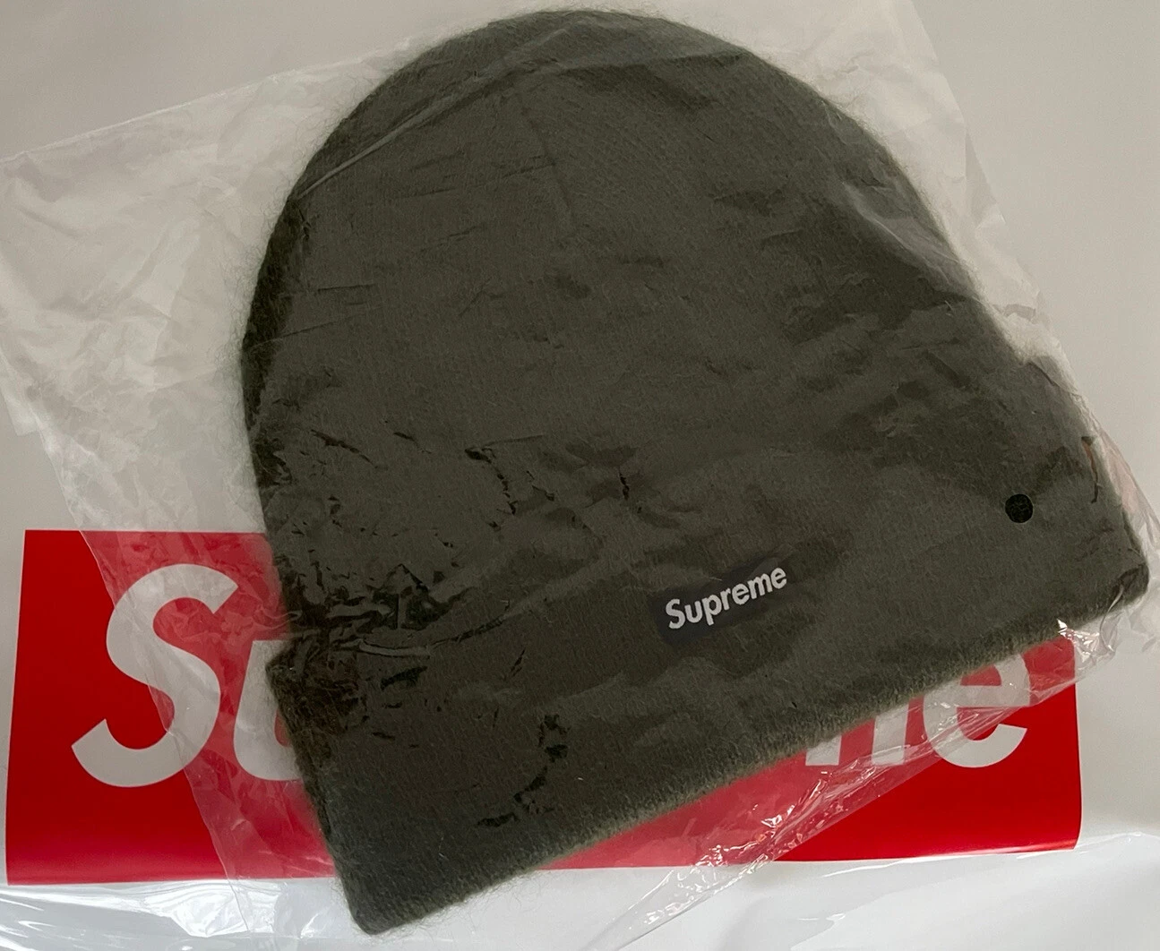 Supreme FW20 Mohair Beanie couleur olive flambant neuf 100 % AUTHENTIQUE