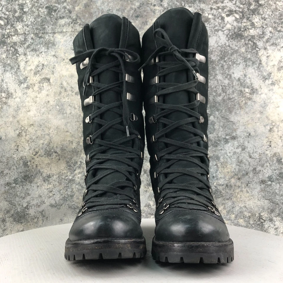 Coach Women's Size 8.5B Beverly Black Closed Toe Lace-Up Quilted Combat Boots - Image 2 of 4