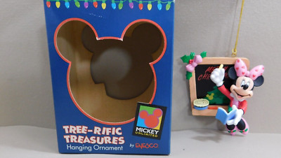 Minnie Mouse Teaches W/ Blackboard Christmas Tree Hanging Ornament Enesco Disney