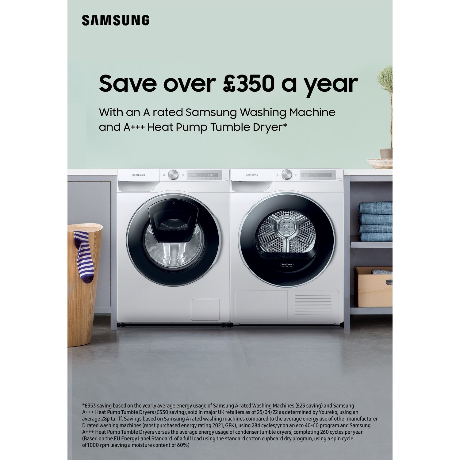 Samsung Series 6+ 11kg 1400rpm Washing Machine Black WW11BB744DGBS1