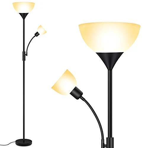 Floor Lamp Standing Lamp 9w Led Torchiere Floor Lamp With 4w Adjustable Reading 
