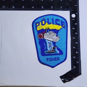 Fisher, Minnesota Police Patch. 4x6 Inches, Great Condition!