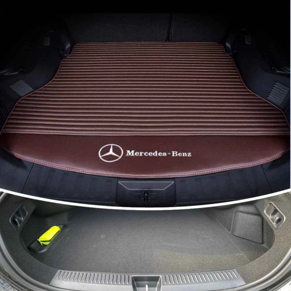 Alfombrilla de maletero de cuero PU para Mercedes Benz Alfombrillas traseras Alfombrillas de coche Personalizar Foto 4 de 4