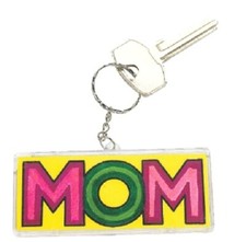 1 Design Your Own MOM Key Chain Free Shipping with 6 or more items