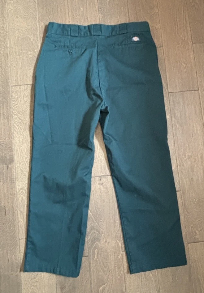 Pantalones Dickies Mujer Talla 10 Verde Ajuste Original Bolsillo Cremallera Foto 3 de 4