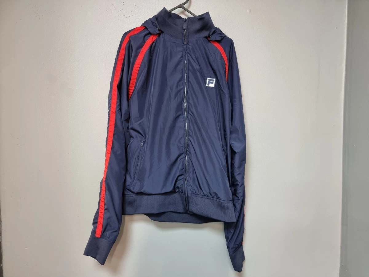 Fila Men s Navy Full Zip Jacket with Detachable Hood Size S eBay