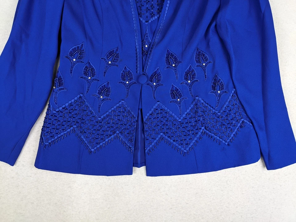 Justin Taylor 女式西装外套 8 码刺绣串珠 — 第 4/4 张图片