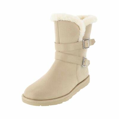 Airwalk Women/'s Nia Faux Fur Cognac Faux Suede Cozy Boots Size 8 Medium