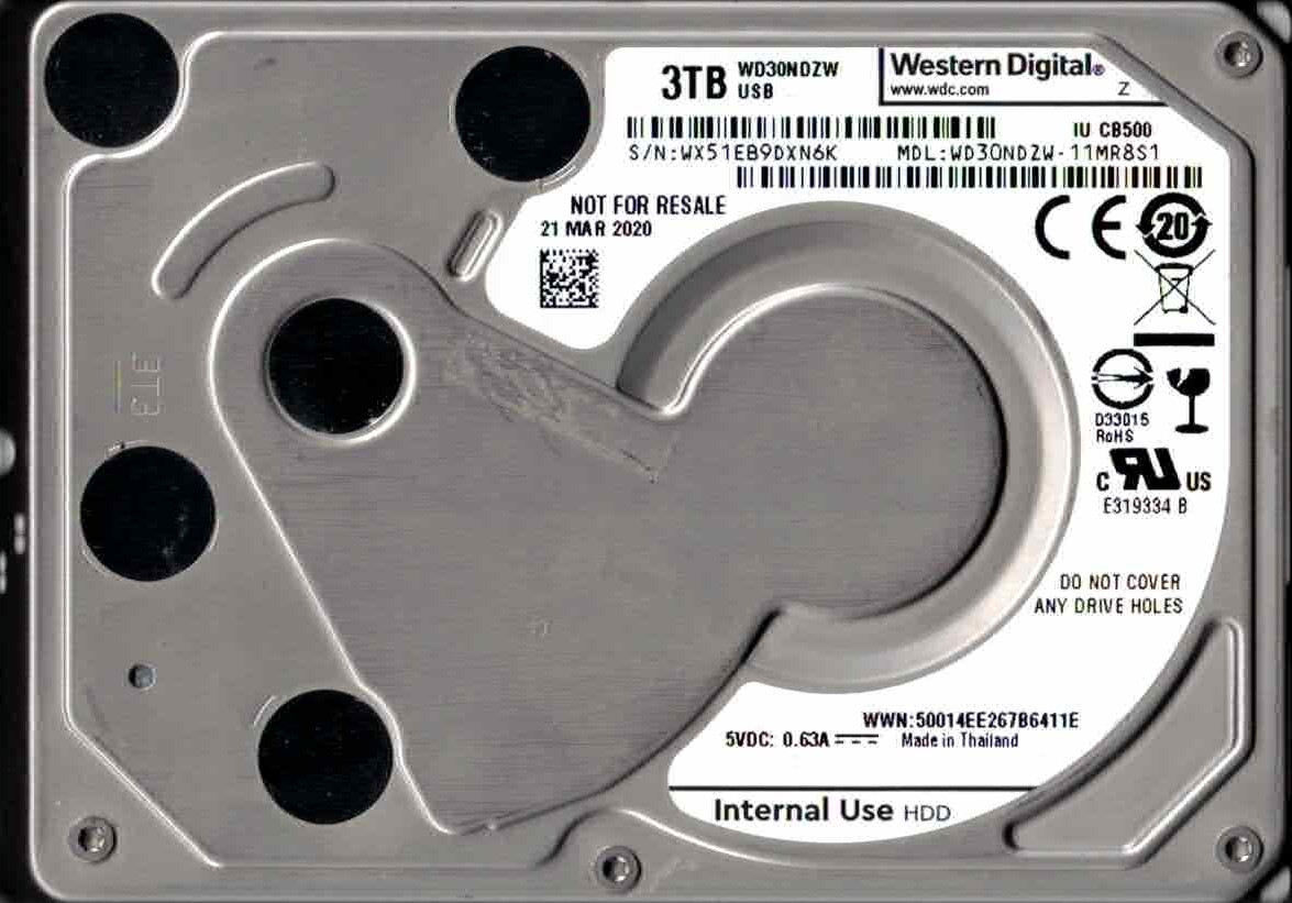 WD30NDZW-11MR8S1, WESTERN DIGITAL USB3 3TB WX51 MAR 2020 | eBay