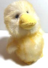 Russ Berrie Spring Chick-A-Loo yellow Duckling Sparkly Stuffed Animal Plush 6"
