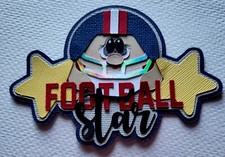Football Star Title. Scrapbook, Card making Paper Piecing