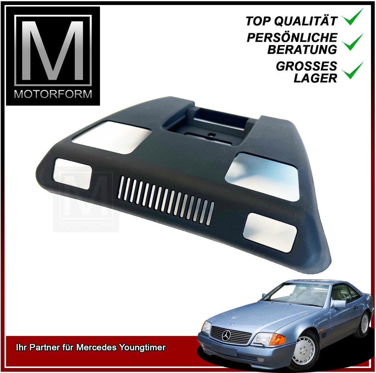 Mercedes SL R129 A124 Blende Innenbleuchtung Innenleuchte SCHWARZ  