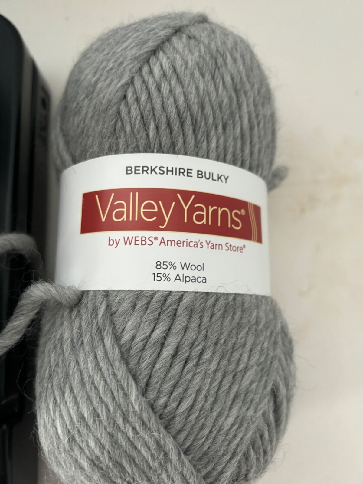 3  skeins Valley Yarns Wool Alpaca Light   Gray Heather Berkshire  100 grams