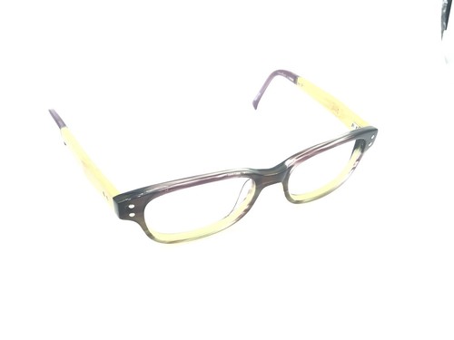 Cole Haan CH961 Plum Horn Fade Rectangular Eyeglasses Frames 51-17 140 Italy