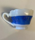 Vtg Made in Occupied Japan Small/Mini Royal Blue Gold Trim / White Cup & Saucer. — photo 5