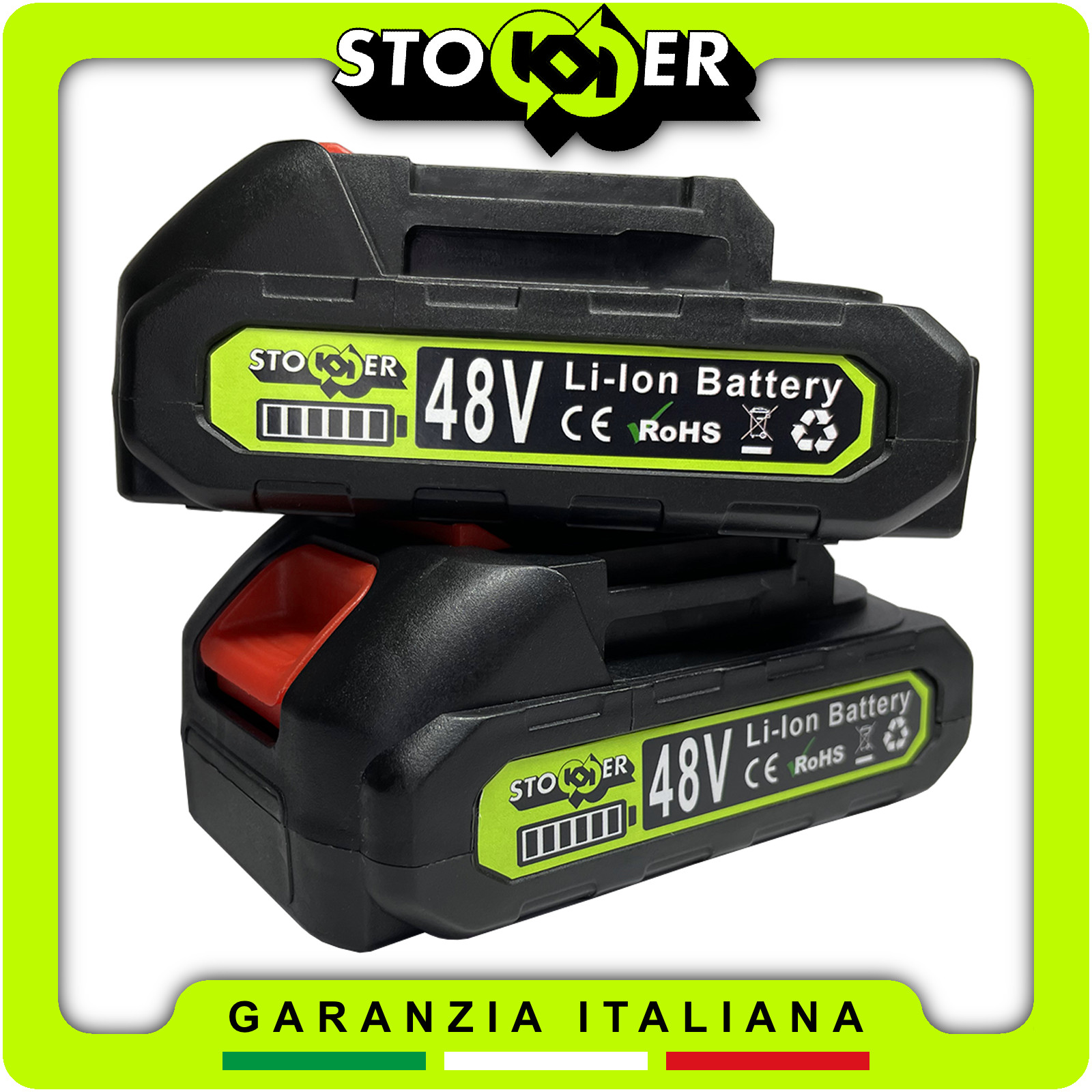 2 Batterie di Ricambio 48V per Motosega e Utensili