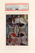2019 Topps Chrome Mike Trout Ronald Acuna Jr Greatness Returns PSA 9