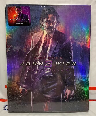 NEW JOHN WICK 3 BLU-RAY (FULL SLIP A) STEELBOOK! NOVAMEDIA+REGION FREE! PLZ READ