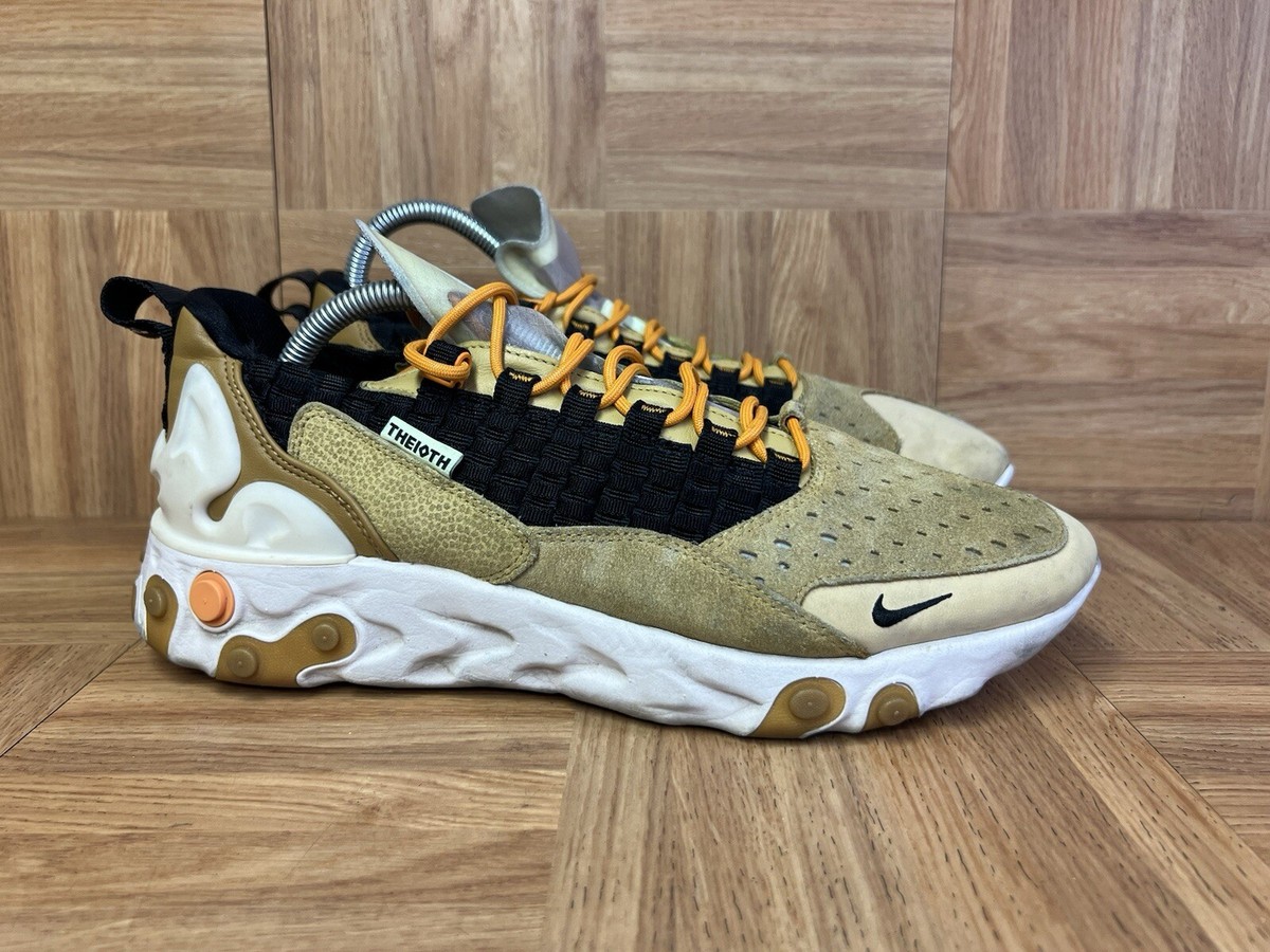 RARE🔥 Sz 9 - Nike React Sertu Club Theioth Gold Suede AT5301-700